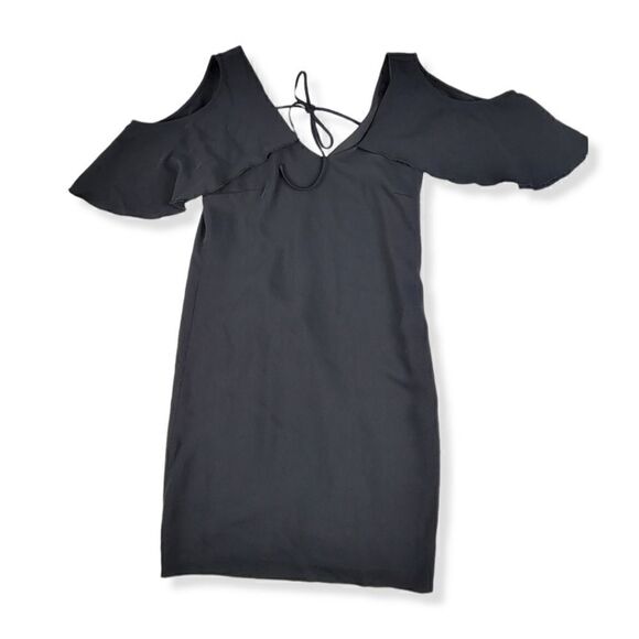 Trina Turk Black Cold Shoulder Dress XS - Picture 1 of 4